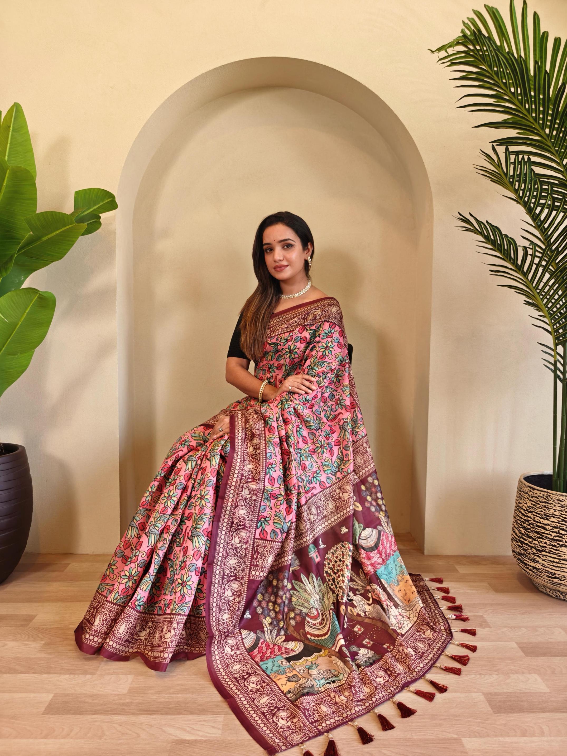 MADHU PRETTY COTTON CHANDERI SAREE