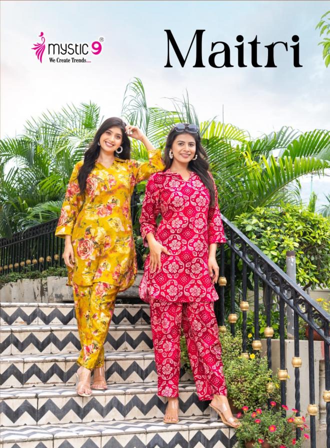 MYSTIC9 MAITRI VOL 3 VERTICAN FULLY STITCH STYLISH CO-ORD SETS 