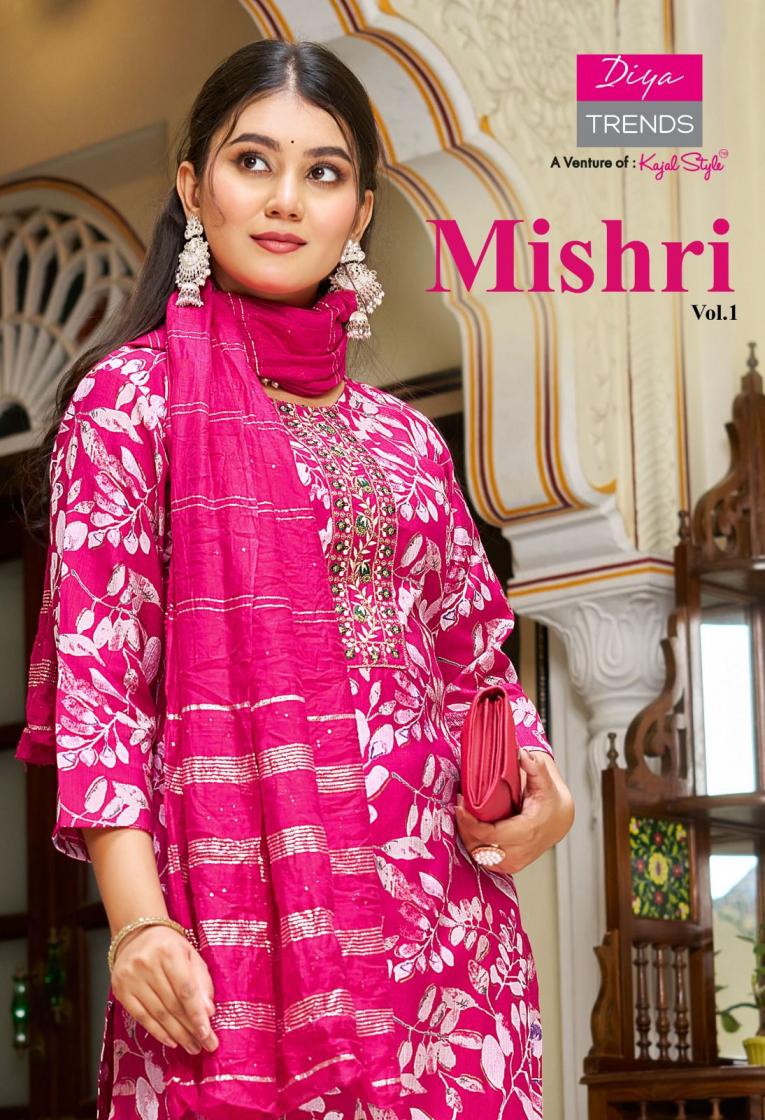 DIYA TRENDS MISHRI VOL 1 FULL STITCH VERTICAN PRETTY SALWAR KAMEEZ 