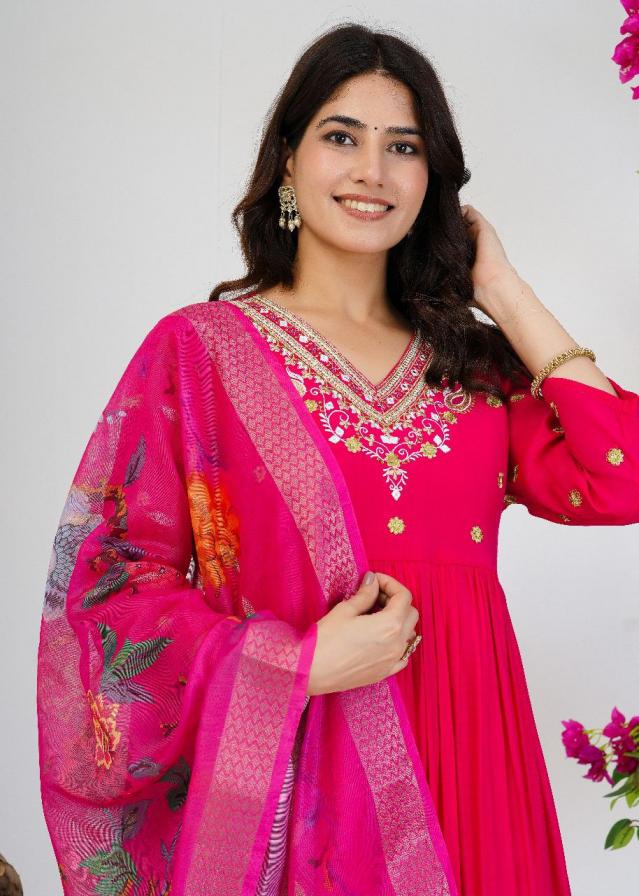 MODERN MUL CHANDERI FULLY STITCH STYLISH COMBO 3PCS DRESS