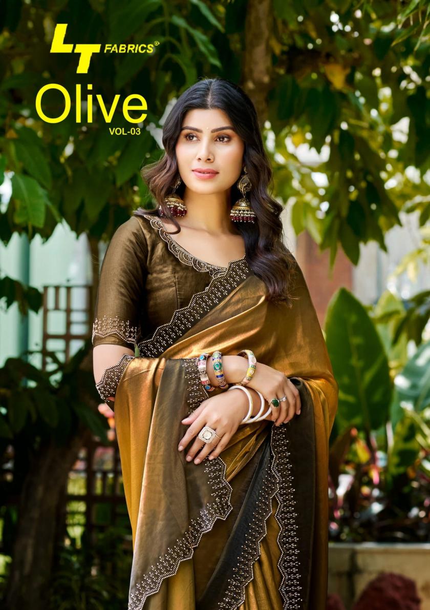 LT FASHION OLIVE VOL 3 MALAI SILK FANCY SAREES 