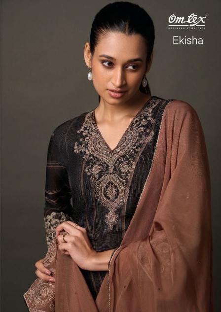 EKISHA BY OMTEX KHADI SILK STYLISH 3PCS DRESS