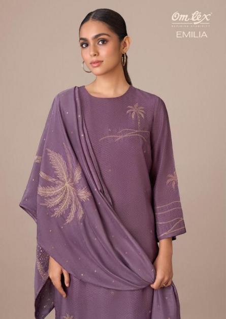 EMILIA BY OMTEX RUBINA SILK UNIQUE 3PCS DRESS