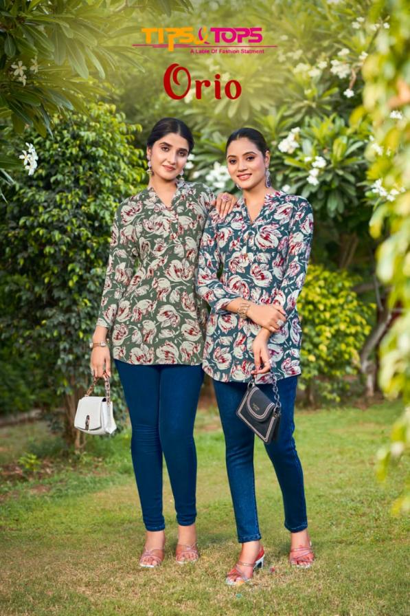 TIPS & TOPS ORIO RAYON STYLISH FULL STITCH SHORT KURTIS 