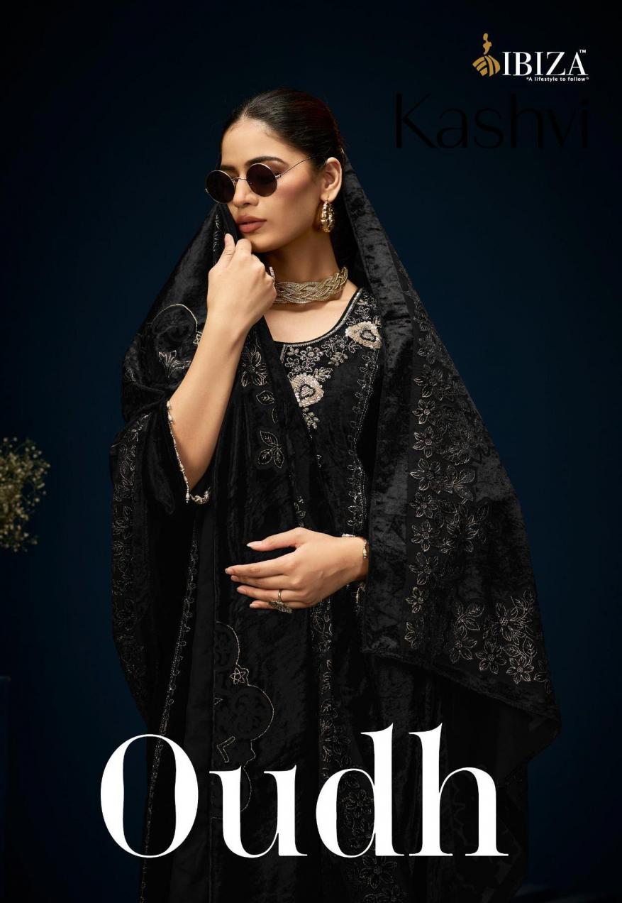 IBIZA OUDH ELEGANCE WINTER VISCOSE VELVET DRESS MATERIALS 