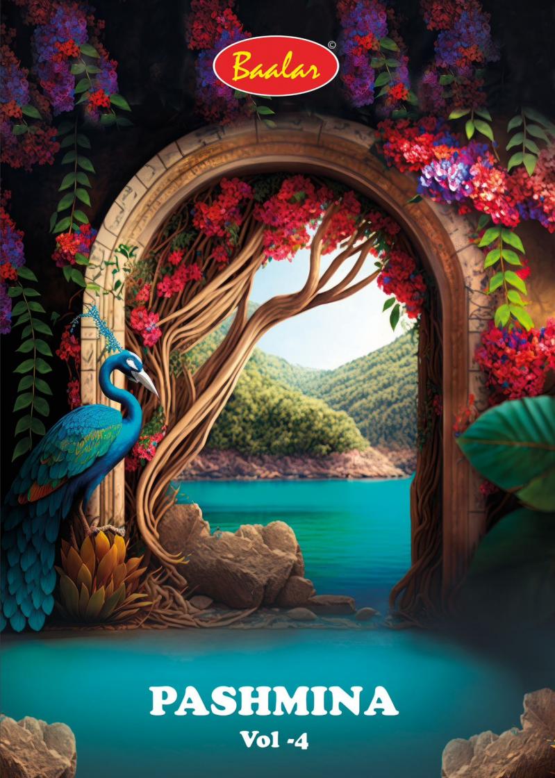 BAALAR PASHMINA VOL 4 ELEGANCE LAWN COTTON DRESS MATERIALS 