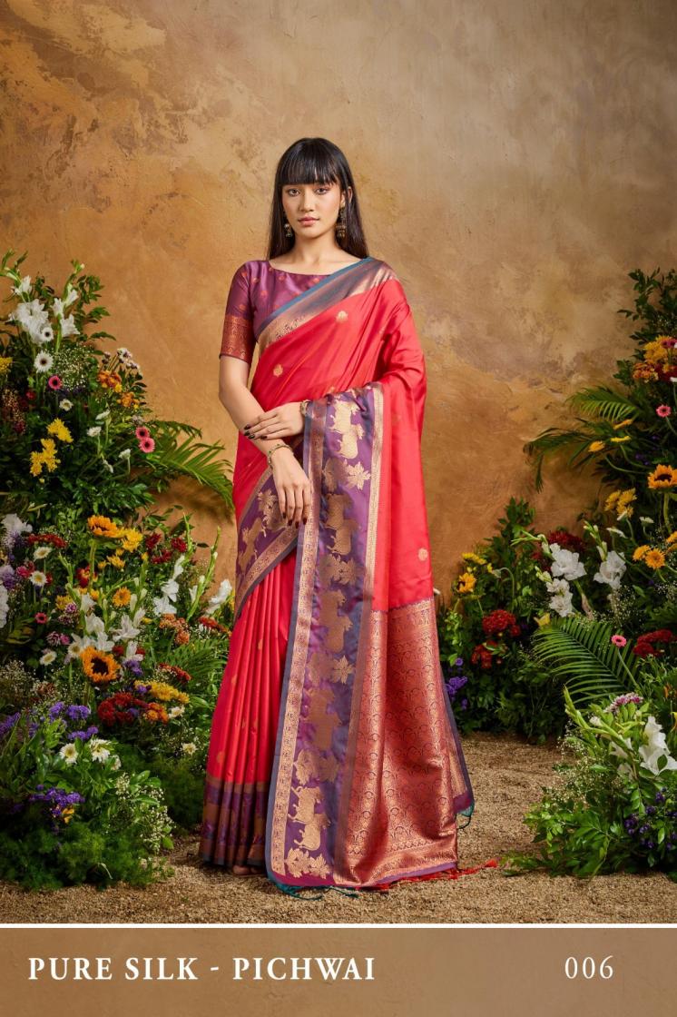 RAJTEX PICHWAI PURE SILK HANDLOOM WEAVING BEST SAREE ONLINE 