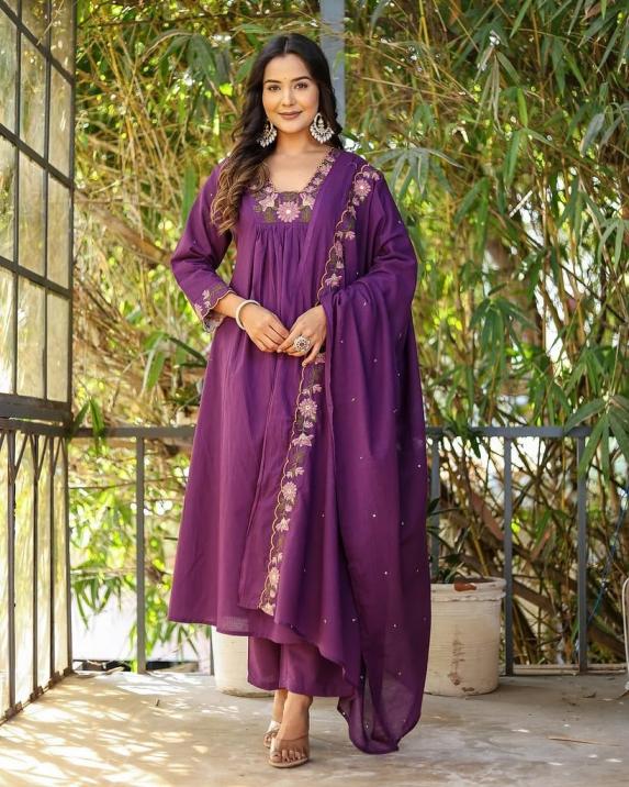 PR 9STAR FASHION MADHURIMA RAYON WITH EMBRODERY WORK FANCY DESIGNER SUITS