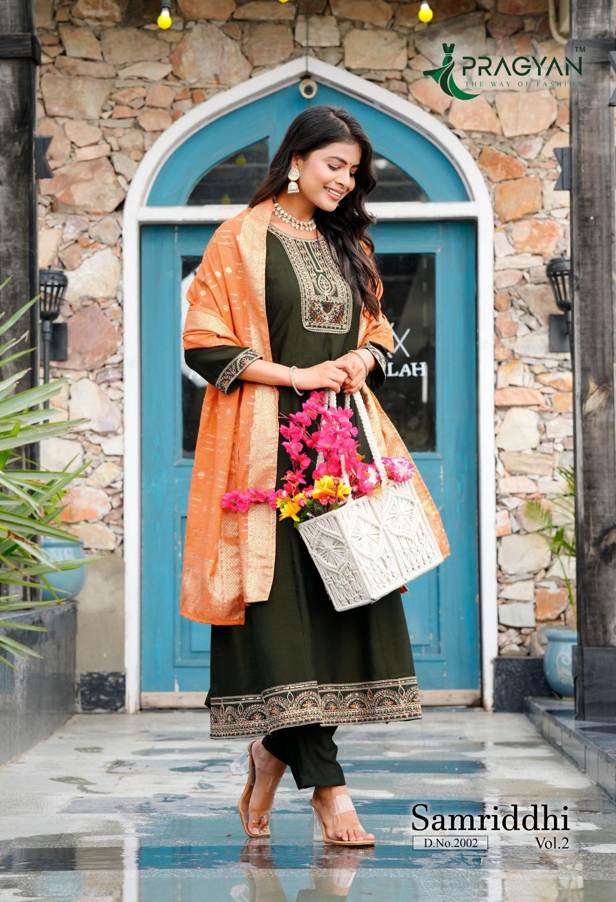 SAMRIDDHI VOL 2 BY PRAGYAN CLASSIC VICHITRA READYMADE 3PCS DRESS