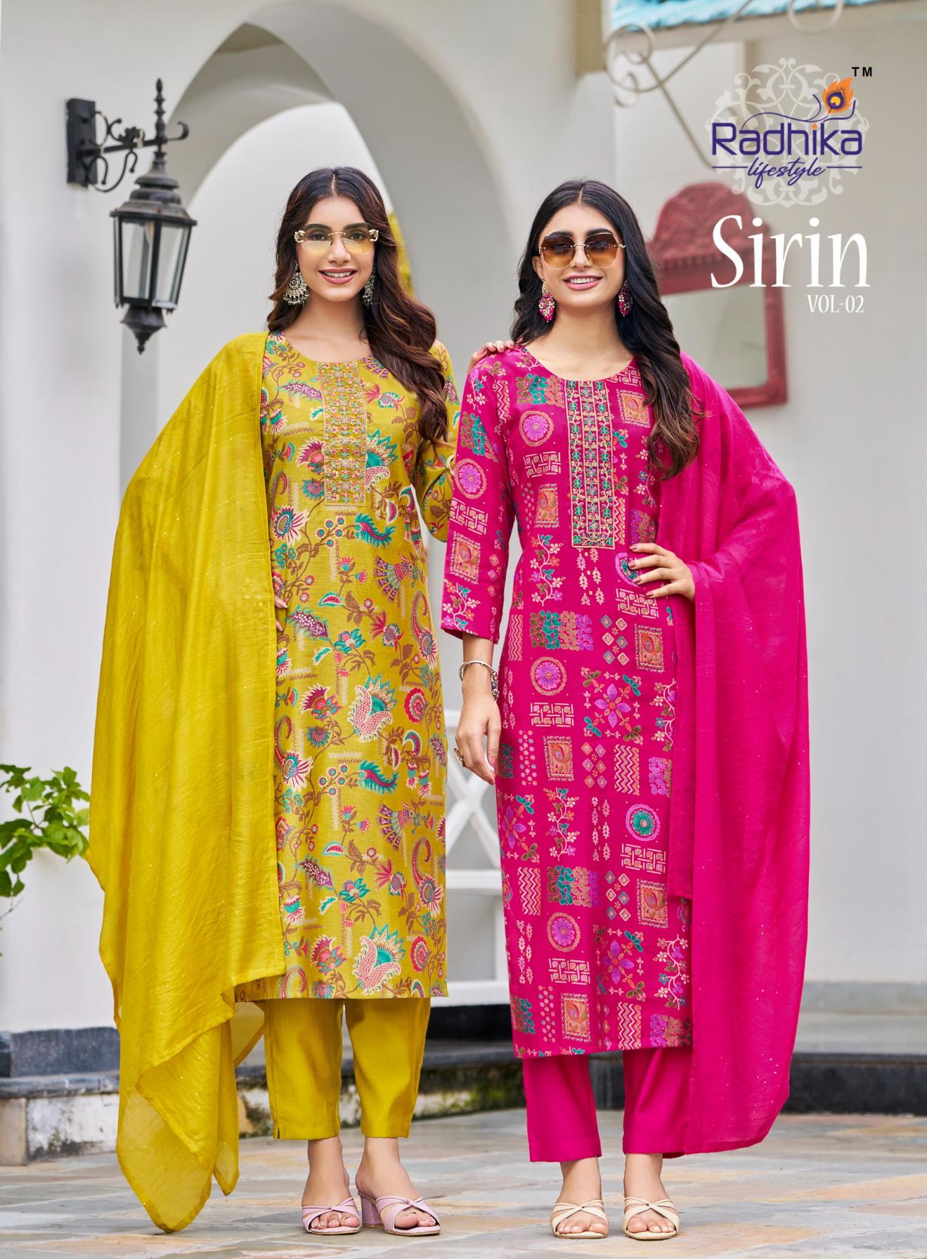SIRIN VOL 2 BY RADHIKA LIFESTYLE VERTICAN READYMADE PLUS SIZE SUITS 