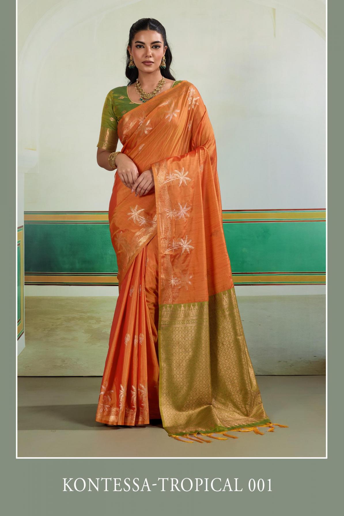 KONTESSA TROPICAL BY RAJTEX AMAZING TUSSAR SILK HANDLOOM SAREE ONLINE 