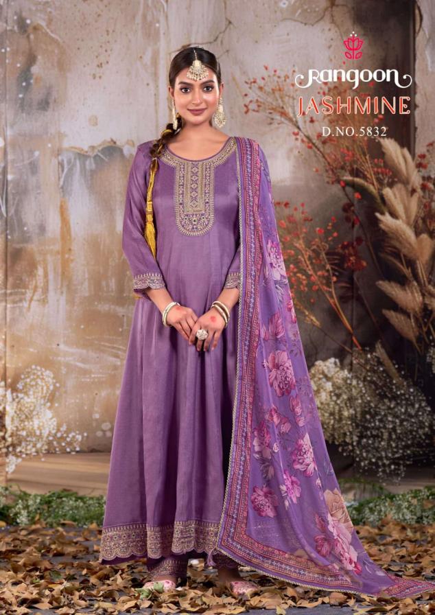JASHMINE BY RANGOON STYLISH LOOK SILK SALWAR KAMEEZ 