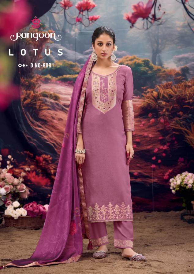 LOTUS BY RANGOON MUSLIN JACQUARD READYMADE SALWAR KAMEEZ 