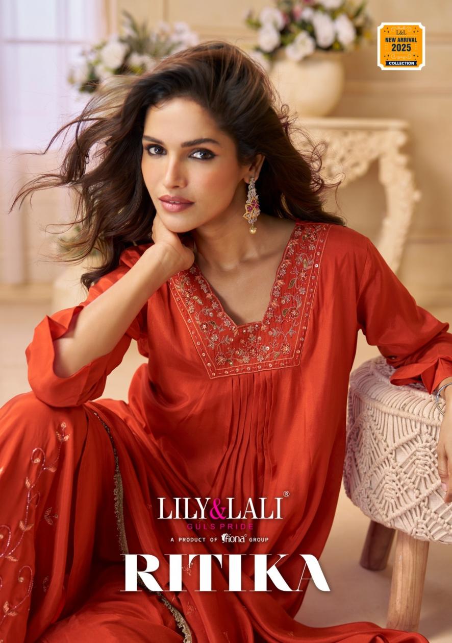 LILY & LALI RITIKA READYMADE ATTRACTIVE NATURAL CREPE PLAZZO DRESS