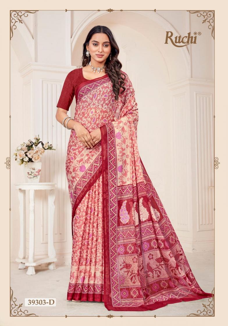 STAR CHIFFON VOL 184 BY RUCHI CHIFFON SAREE SUPPLIER 