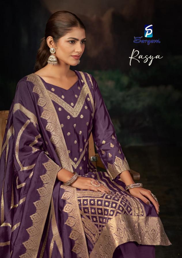 RASYA BY SARGAM PRINTS STYLISH BANGLORY SILK JACQUARD LADIES SUIT 