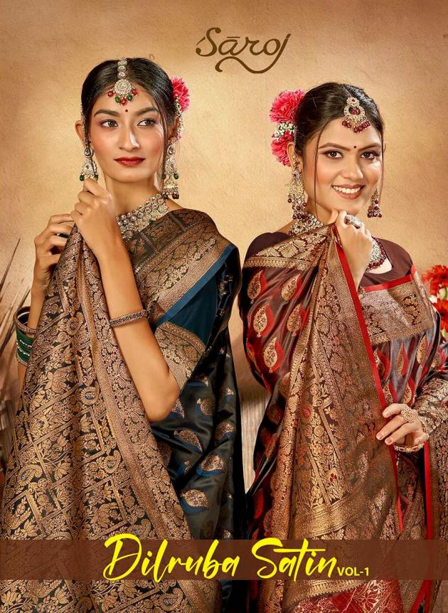 Dilruba satin silk Saroj vol.1satin saree