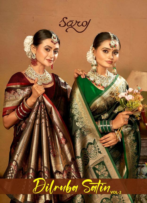 Dilruba satin silk Saroj vol.2 satin saree