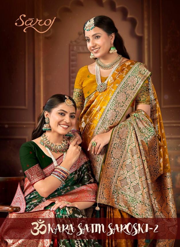Omkar satin saroski Saroj vol.2 satin silk saree
