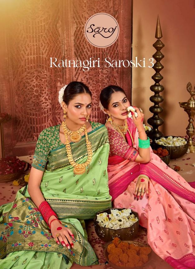 Ratnagiri saroski Saroj vol.3 organza silk saree