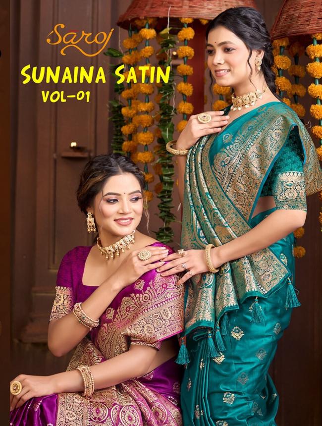 Sunaina satin Saroj vol.1 satin saree