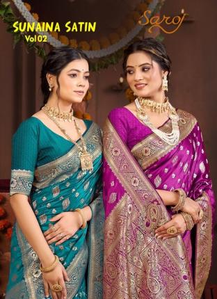 Sunaina satin Saroj vol.2 satin saree