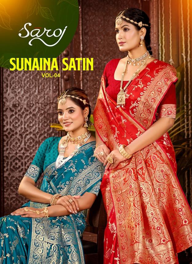 Sunaina satin Saroj vol.4 satin saree