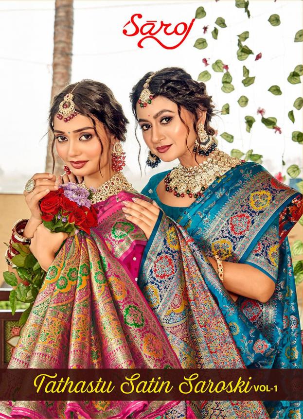 Tathastu satin silk Saroj vol.1 satin silk saree