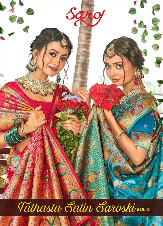 Tathastu satin silk Saroj vol.2 satin silk saree