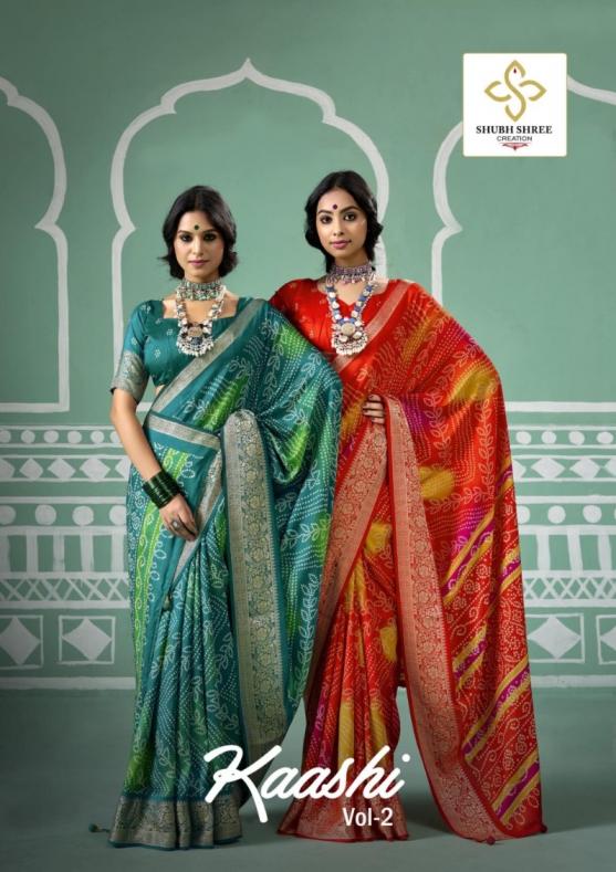 SHUBH SHREE CREATION KAASHI VOL 2 BANDHEJ VELVET TUSSER SILK 