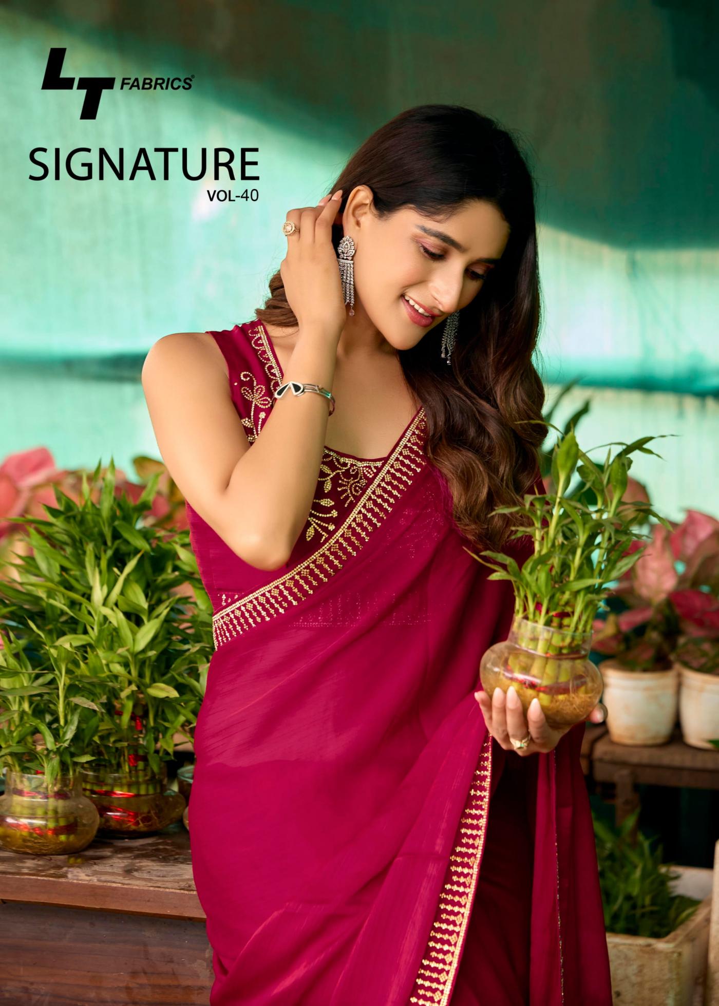 LT FASHION SIGNATURE VOL 40 MALAI SILK SAREE WHOLESALER 