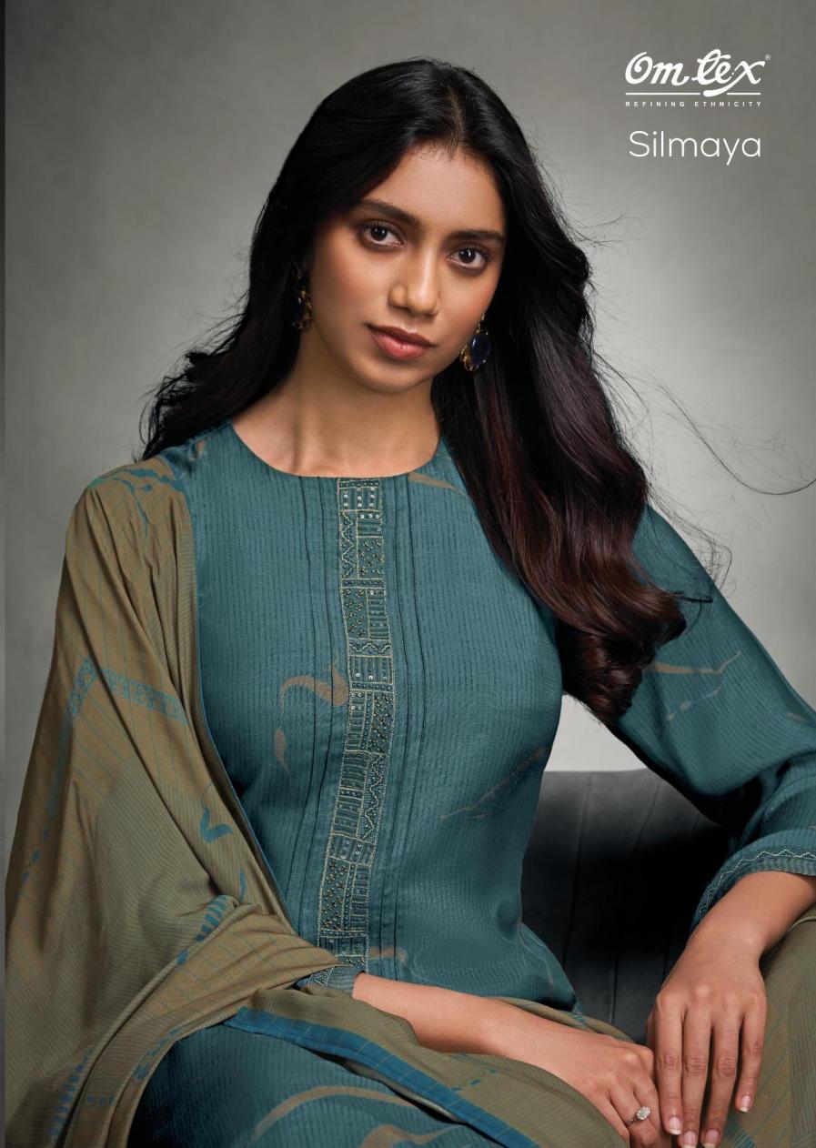 OMTEX SILMAYA PAKIZA SILK STYLISH 3PCS DRESS