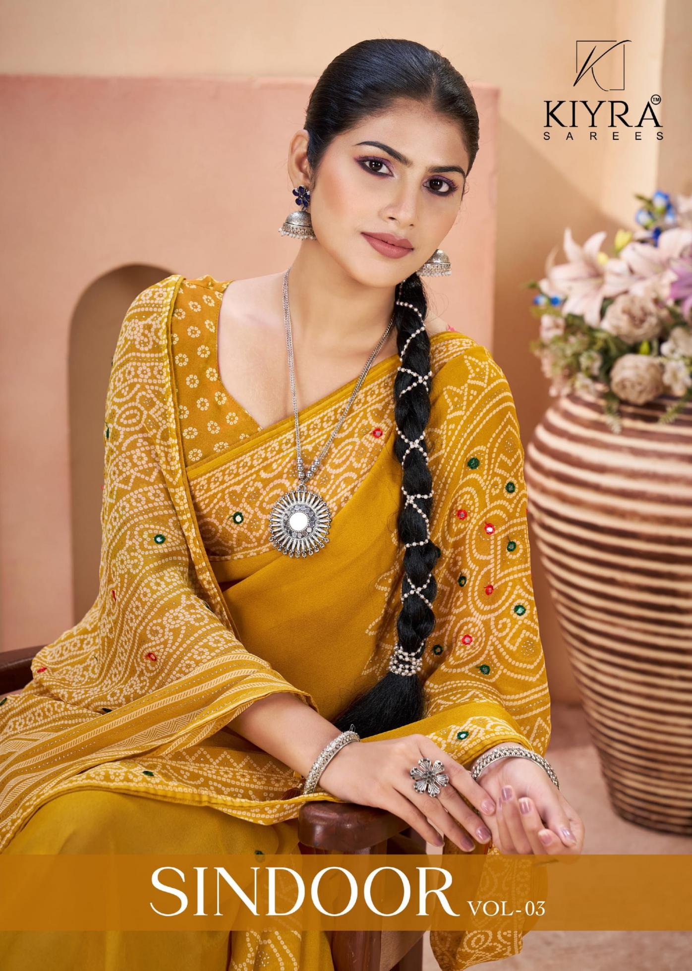 KIYRA SINDOOR VOL 3 SHOP TRENDY MOSS SILK SAREE 