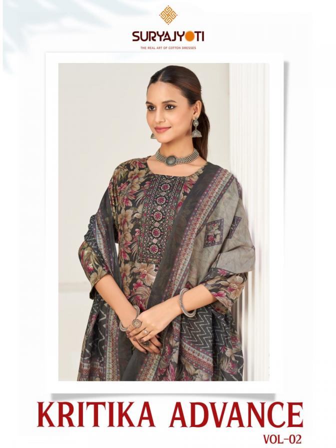 SURYAJYOTI KRITIKA ADVANCE VOL 2 READYMADE RAYON CAPSULE PRINT SUIT FOR WOMENS 