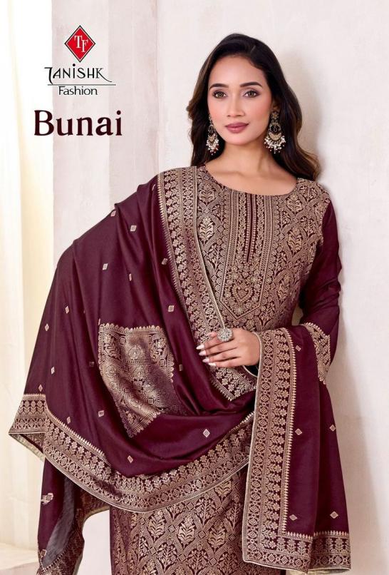 BUNAI BY TANISHK VISCOSE MUSLIN JACQUARD FANCY 3PCS 