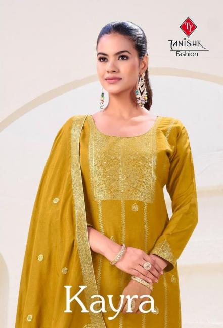 KAYRA BY TANISHK FASHION VISCOSE MUSLIN JACQUARD UNSTITCH SUITS 