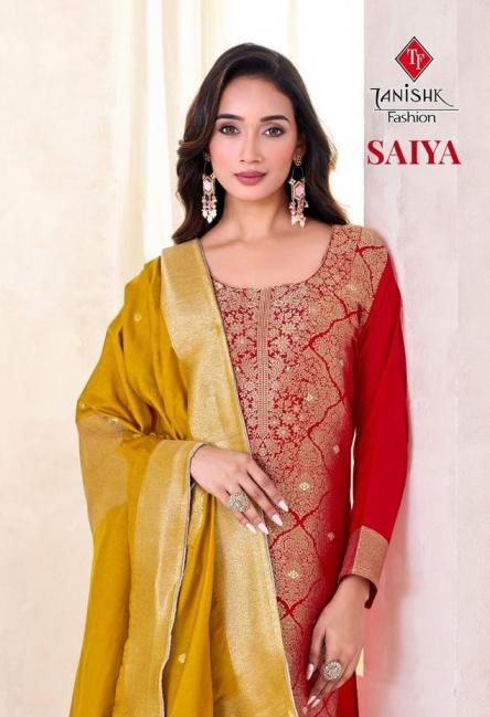 SAIYA BY TANISHK FASHION VISCOSE MUSLIN UNSTITCH 3PCS DRESS
