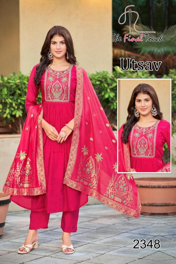 UTSAV BY THE FINAL TOUCH R R FASHION MUL READYMADE COMBO 3PCS DRESS