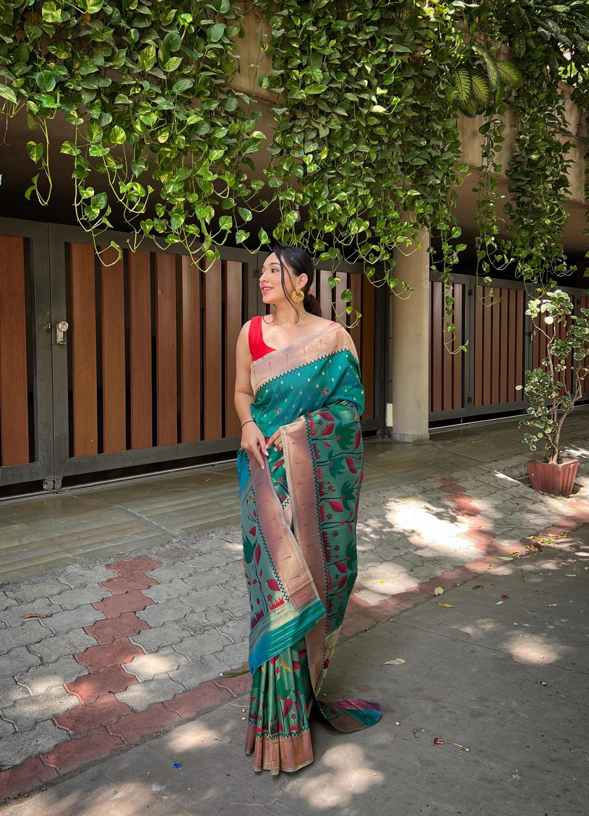 TITLI BANARASI PAITHANI SILK STYLISH SAREES 