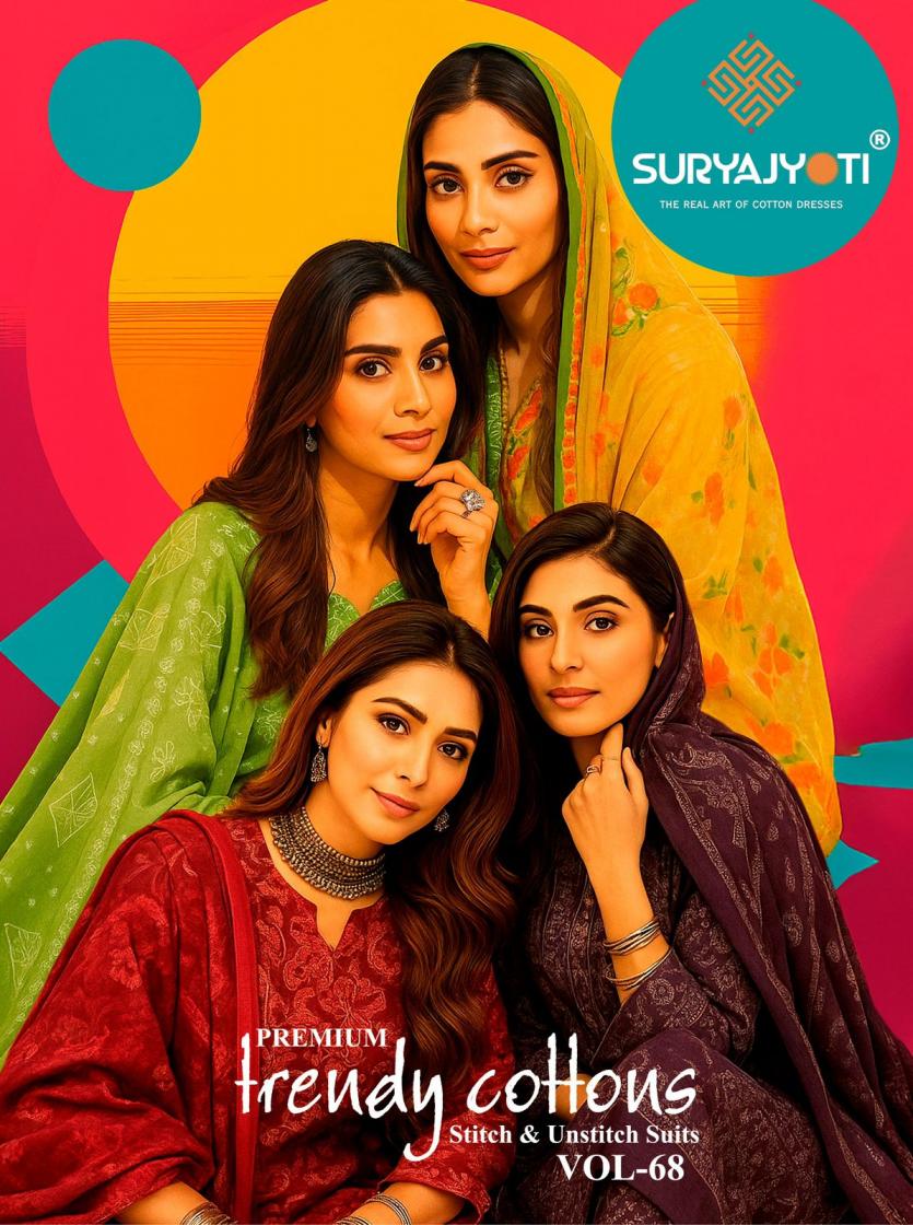 SURYAJYOTI TRENDY COTTON VOL 68 AMAZING COTTON LADIES SUIT