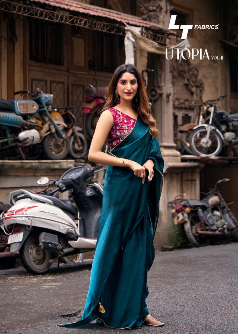 LT FASHION UTOPIA VOL  11 STYLISH MALAI SILK SAREE ONLINE 