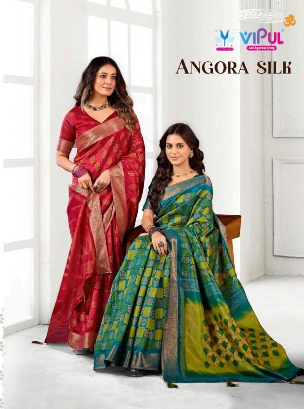 VIPUL FASHION ANGORA SILK 91377-91382 CASUAL WEAR SILK SAREES