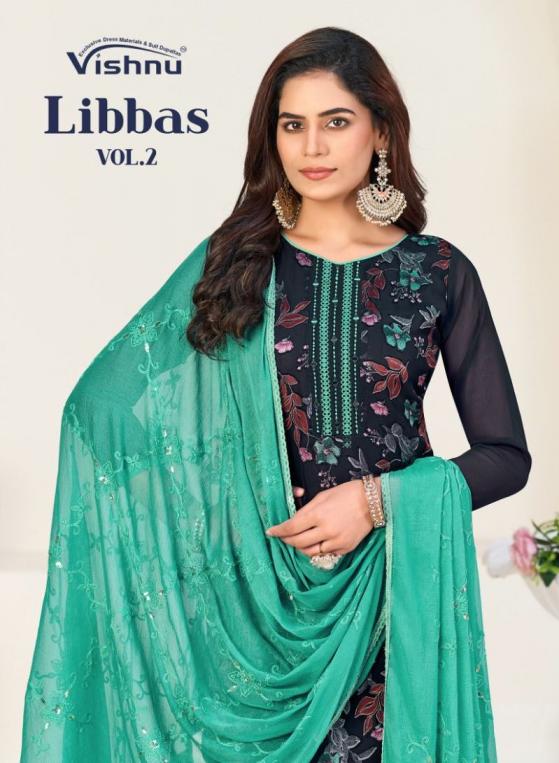 LIBBAS VOL 2 VISHNU GEORGETTE BRASSO GORGEOUS LOOK DRESS MATERIALS