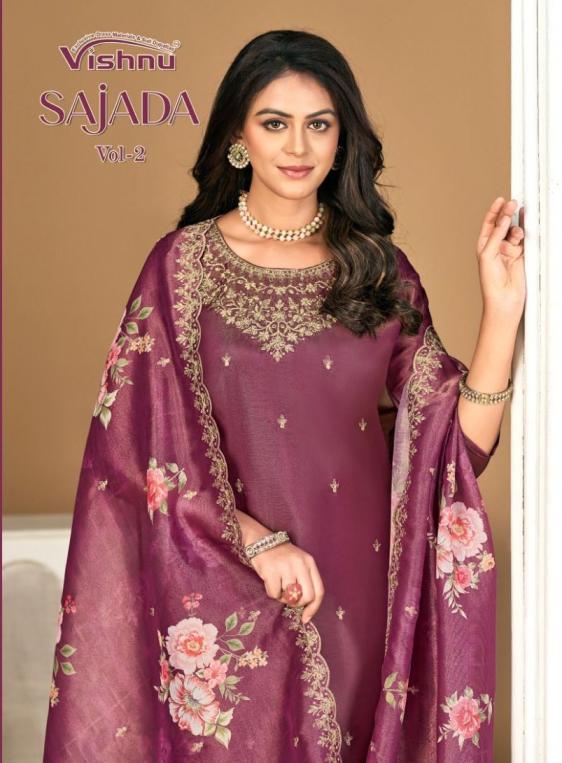 SAJADA VOL 2 BY VISHNU SHIMMER UNSTITCH 3PCS DRESS
