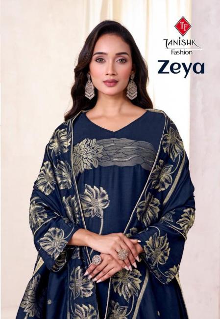 TANISHK ZEYA MUSLIN JACQUARD DESIGNER 3PCS DRESS