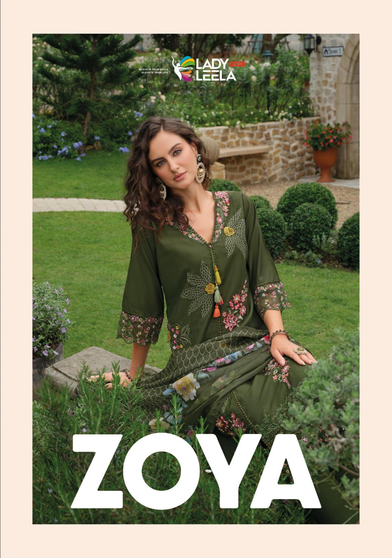 LADY LEELA ZOYA FULLY STITCH STYLISH VISCOSE SILK 3PCS DRESS