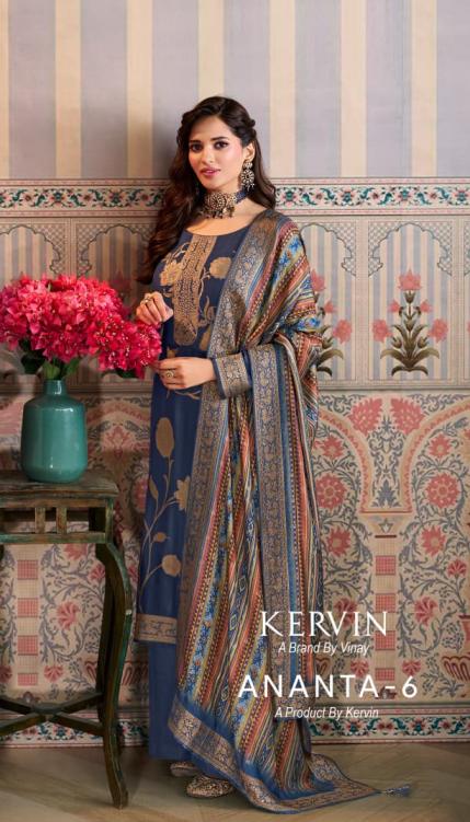 VINAY KERVIN ANANTA VOL 6 VISCOSE PASHMINA JACQUARD 3PCS DRESS
