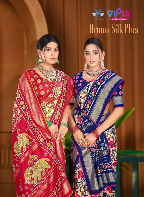 VIPUL AROMA SILK PLUS AMAZING DOLA SILK SAREE ONLINE 