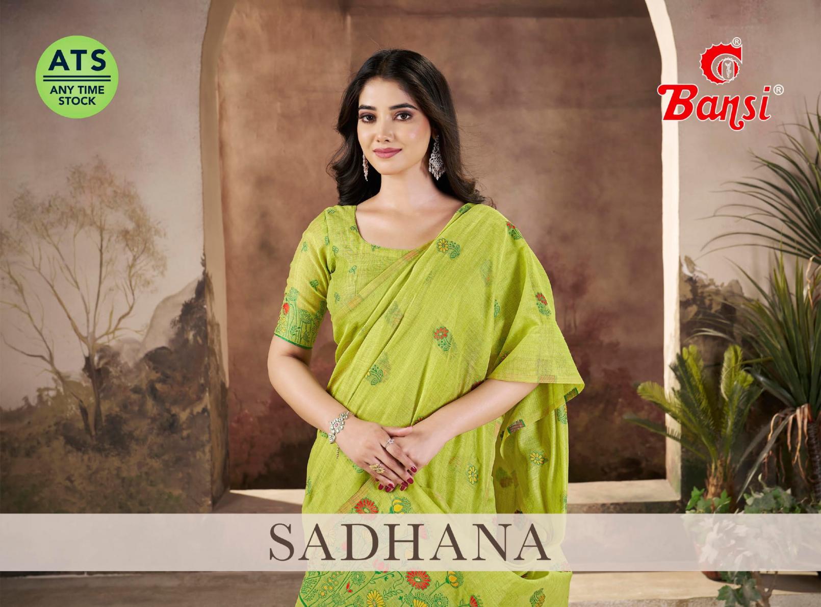 SADHANA BY BANSI WEAVING SPAN COTTON BUTA SAREES ONLINE  