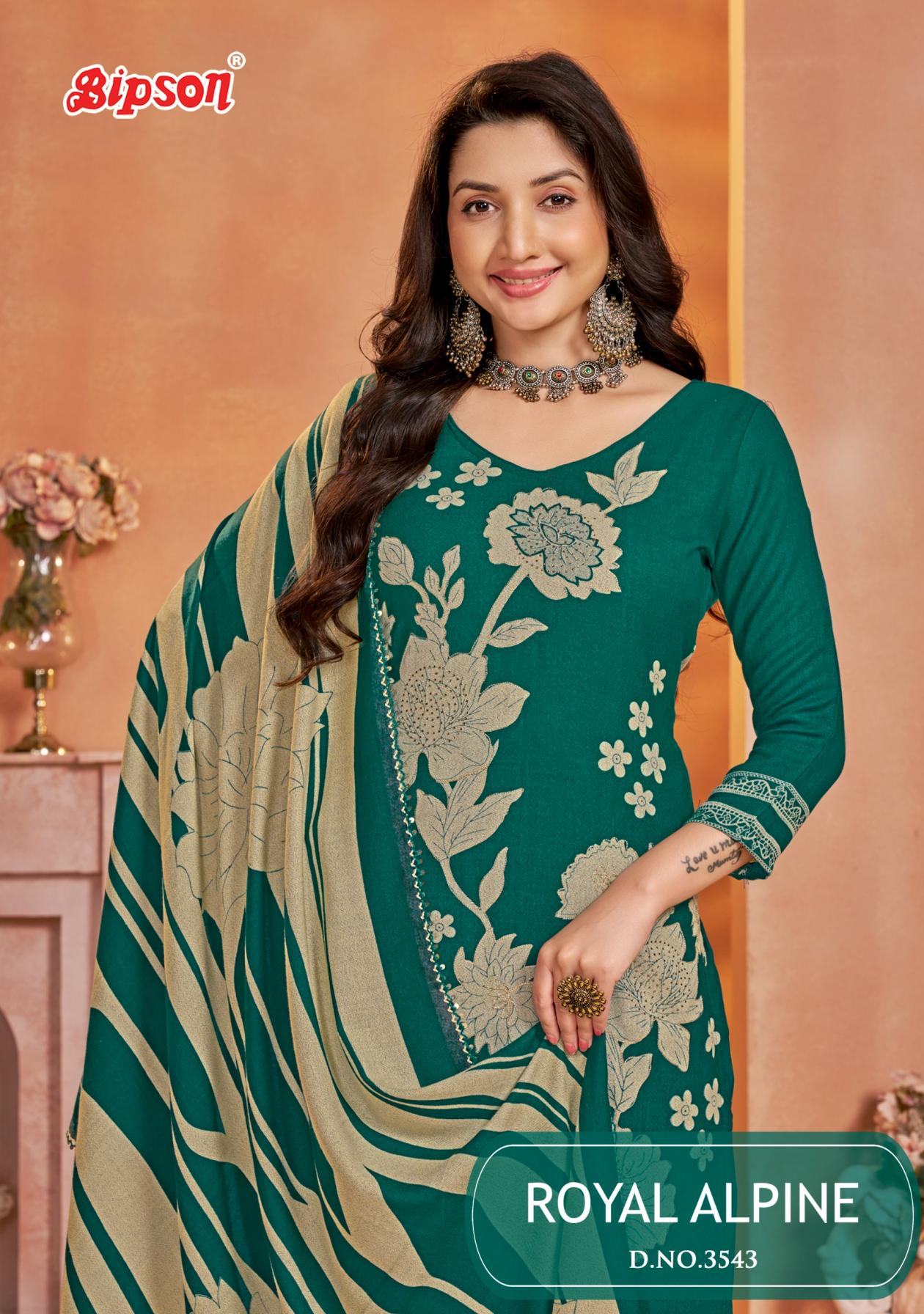 ROYAL ALPINE 3543 BY BIPSON PRINTS VISCOSE ALPINE 3PCS DRESS